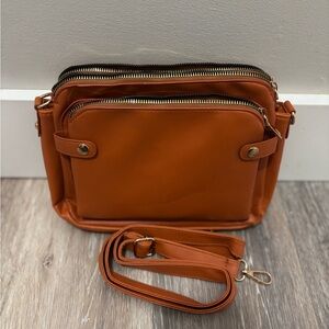 Vegan Leather Crossbody Bag